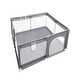 preview thumbnail 1 of 7, Fabric Baby Playpen, Anti-Slip Base Play Area, Non-Toxic Safe Fence Grey