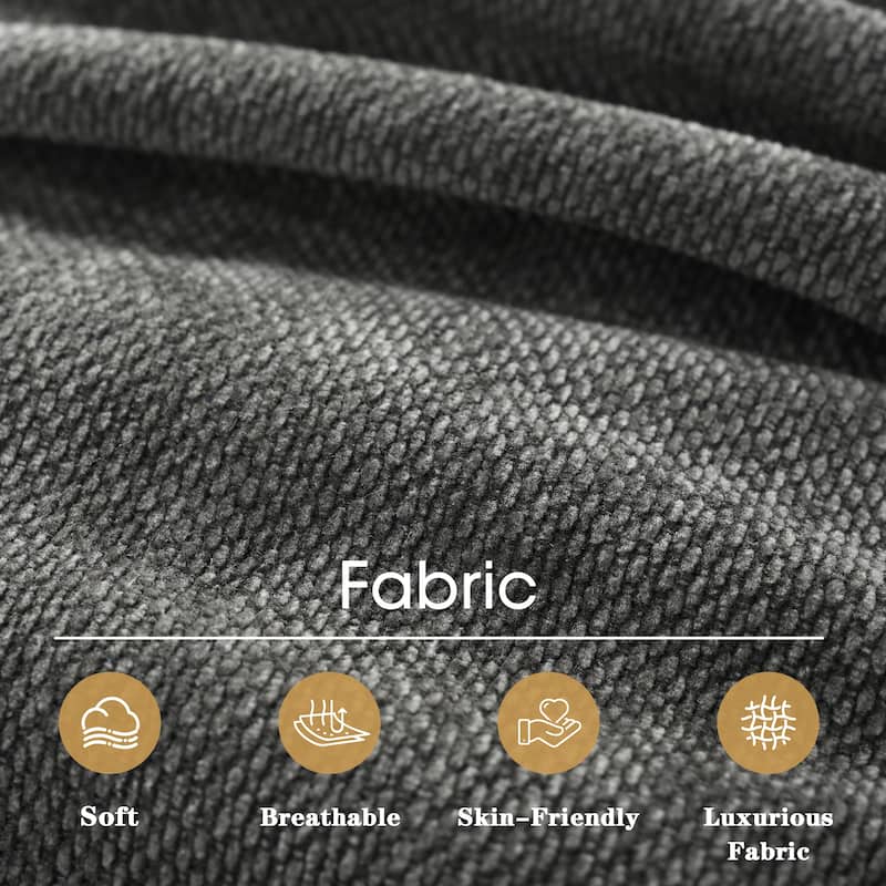 GDFStudio - Polyester 1-Seater 28.3" Chaise Lounge with Tufted Back and Arm