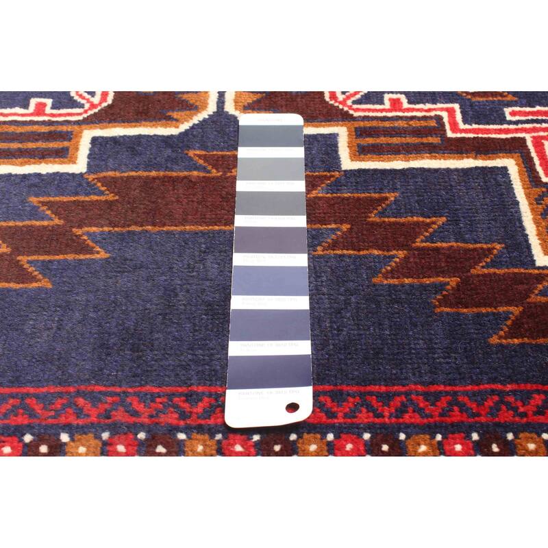 ECARPETGALLERY Hand-knotted Teimani Dark Navy Wool Rug - 2'9 x 5'1