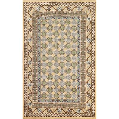 Vegetable Dye Khotan Oriental Wool Area Rug Hand-knotted Office Carpet - 6'4" x 9'4"
