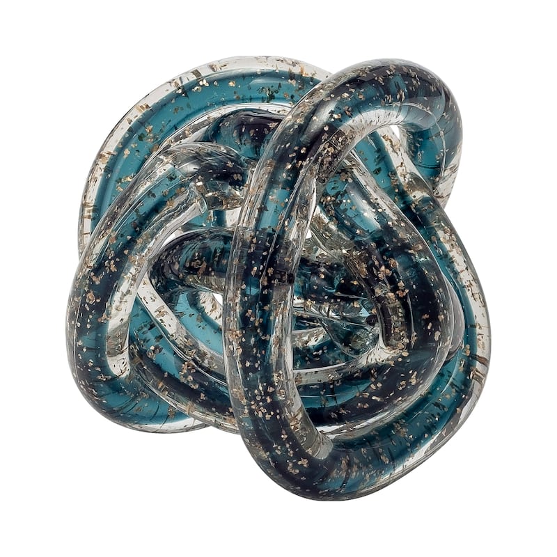 Sagebrook Home Sculptural Glass Abstract Knot, Decorative Objects, Home Accent Piece