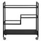 preview thumbnail 20 of 21, Lovett 33" Wide Rectangular Bar Cart with Glass Shelves