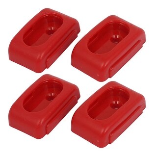 Plastic Wardrobe Clothes Coat Rod Holder Support Bracket Red 4 Pcs ...