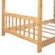 preview thumbnail 19 of 18, Twin Size House Platform Bed with Headboard, Footboard, Roof Design