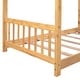 preview thumbnail 8 of 26, Modern House Platform Bed with Headboard and Footboard, Roof Design