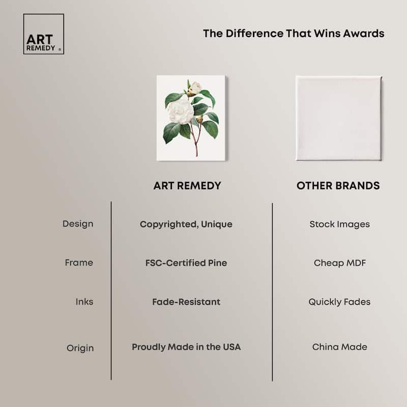 White Camellia Canvas by Art Remedy, Gallery Wrapped