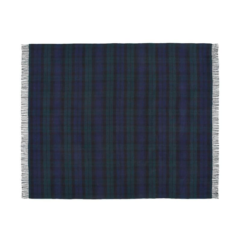 Black Watch - Merino Lambswool Throw Blanket - Made in UK