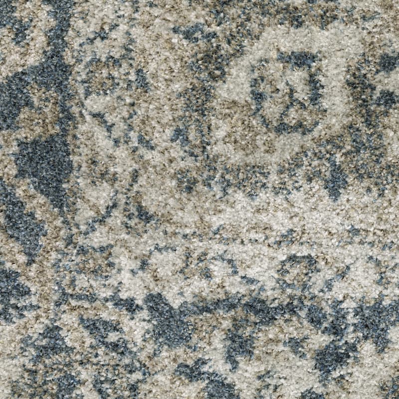 Style Haven Archer Vintage Medallion Gray/ Blue Indoor Area Rug.