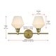 preview thumbnail 3 of 11, Elegant Lighting Gene 2 Light 19" Wide Bathroom Vanity Light with