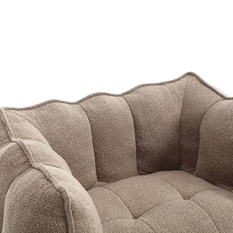 Soft Bean Bag Chair Lazy Sofa with Footstool
