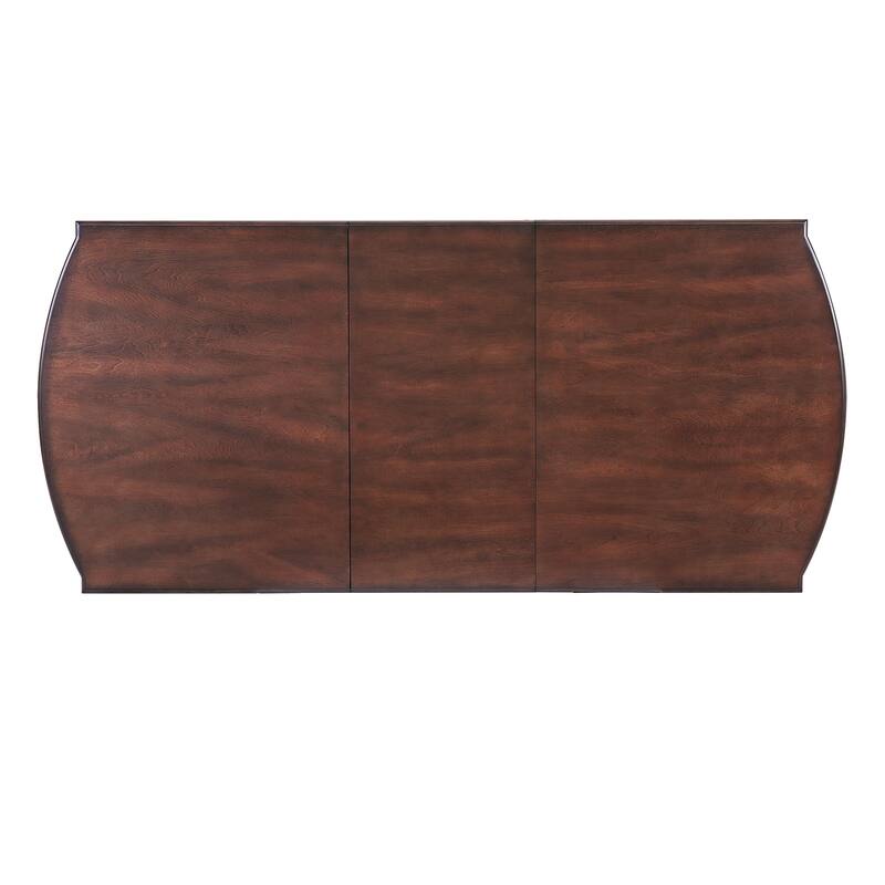 78" Wood Extendable Dining Table with Removable Leaf for 4-8