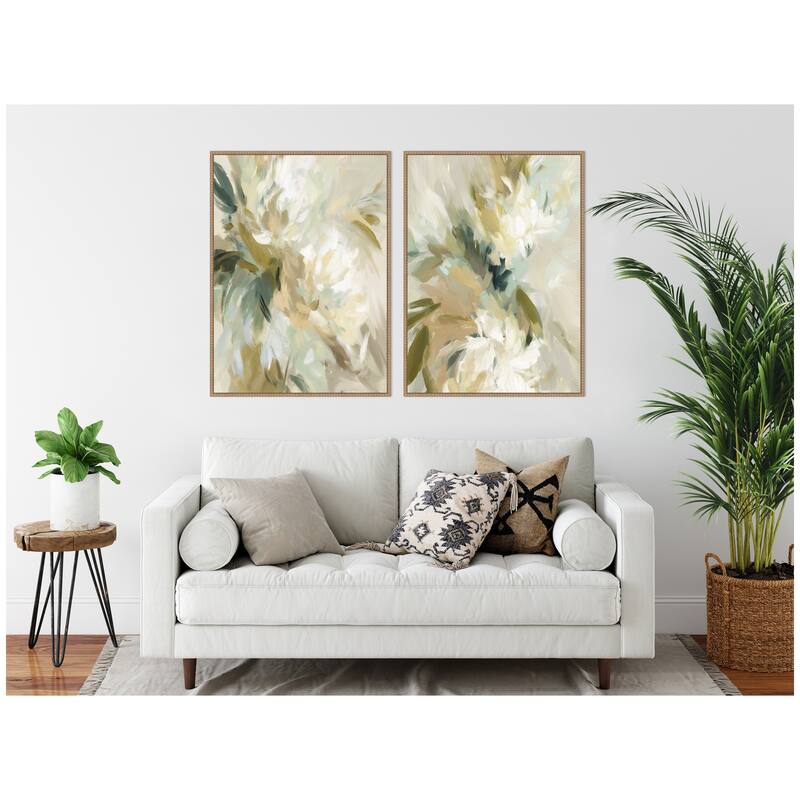 Kate and Laurel Garden No. 1 & No. 2 2 Piece Framed Canvas Wall Art Set by Amy Lighthall