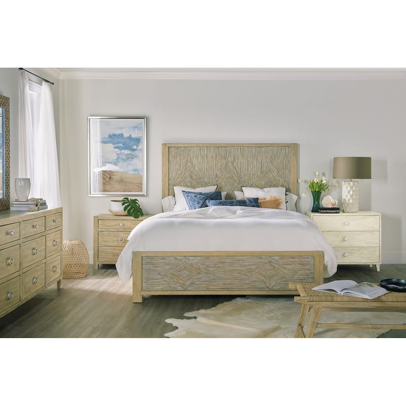 Hooker Furniture Surfrider 65" Coastal Casual Bedroom Bed Bench with