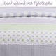 preview thumbnail 3 of 4, Cozy Line Lilac Purple Green Stripe Polka Dot Checker White Ruffle Patchwork Cotton Reversible Quilt Bedding Set