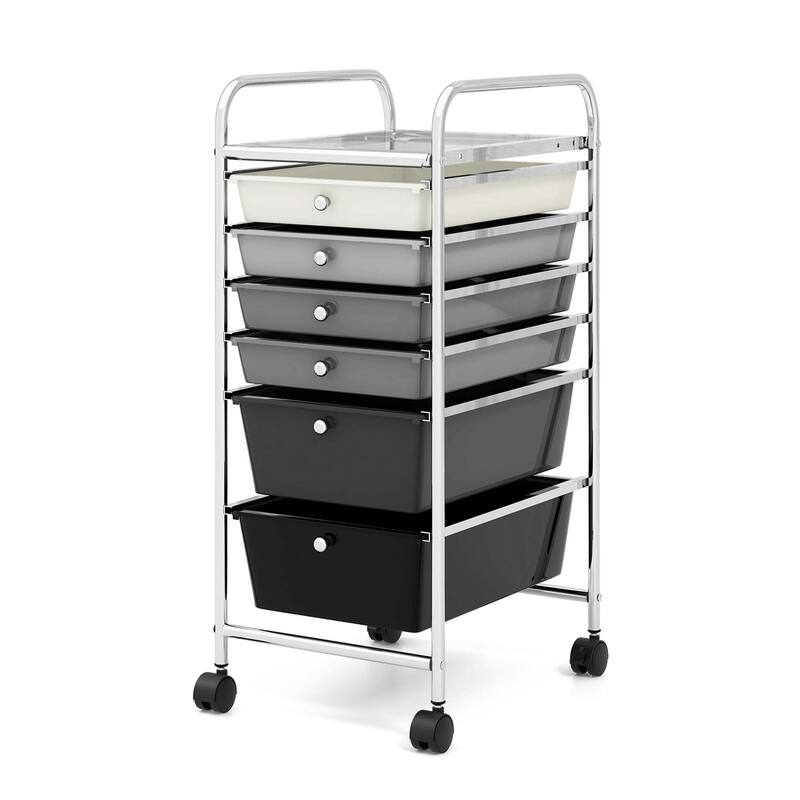 Costway 6 Drawer Rolling Storage Cart Scrapbook Paper Office Organizer - See details