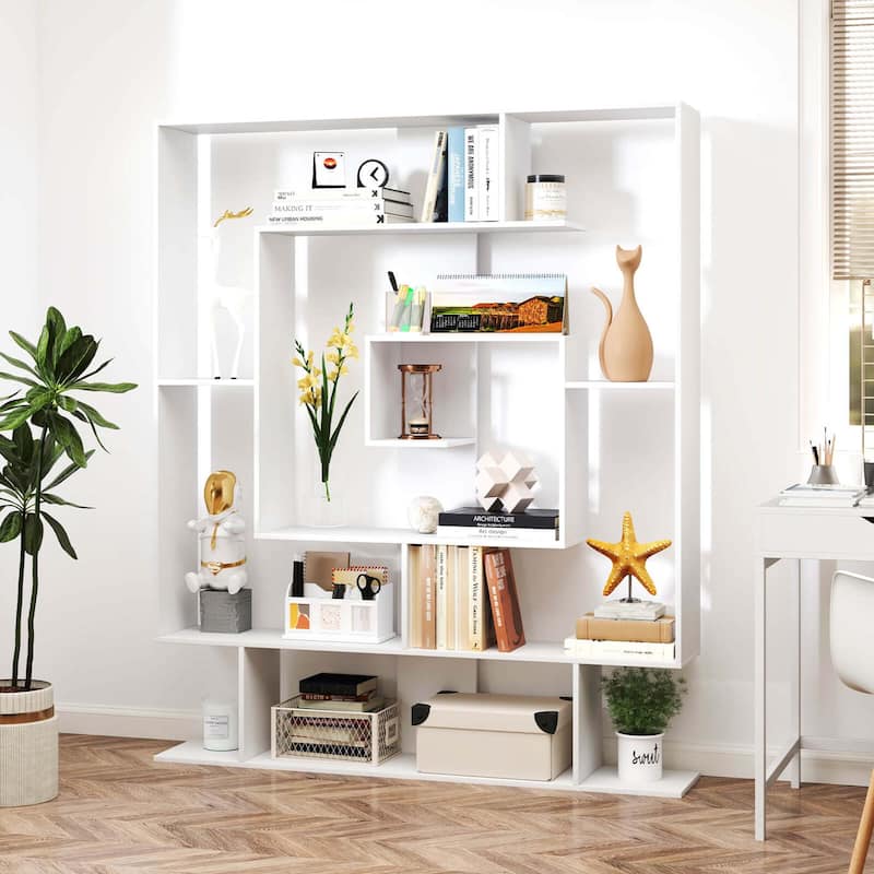 Modern Bookcases Display Shelf Book Shelf w/Open Storage