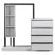 preview thumbnail 19 of 33, Modern Wardrobe Closet with Drawers Shelves and Cabinets Storage Organizer - 55.30"L