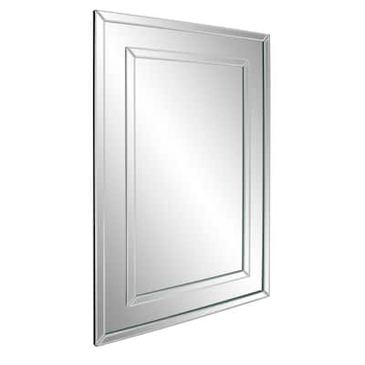 Allan Andrews Del Noble Silver Rectangular Mirror - 40 x 28 x 1