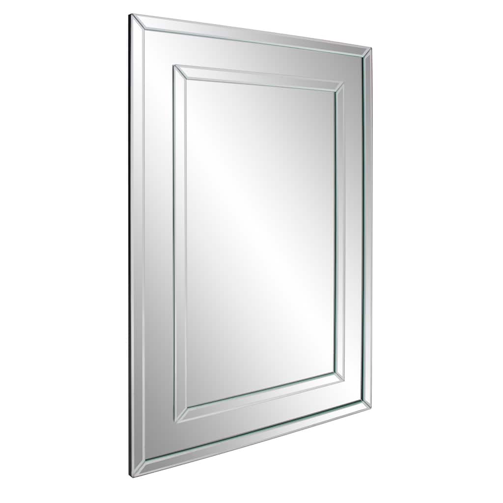 Allan Andrews Del Noble Silver Rectangular Mirror - 40 x 28 x 1
