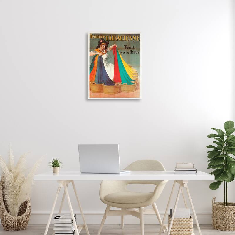 Stupell Vintage Teinture L'Alsacienne Canvas Wall Art Design By Marcus Jules