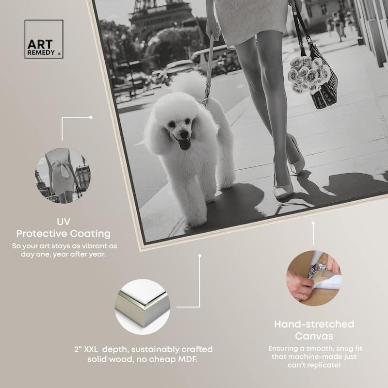 Poodle Paris Canvas by Art Remedy