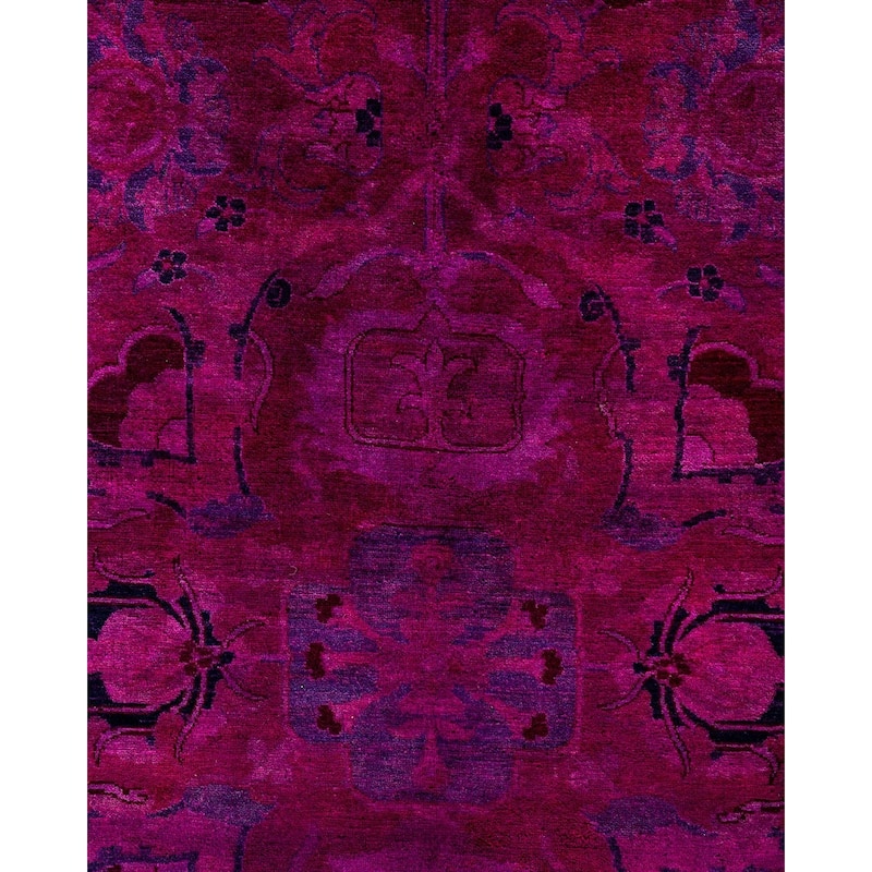 Contemporary Overdyed Wool Hand Knotted Area Rug - 10' 0" x 13' 10"