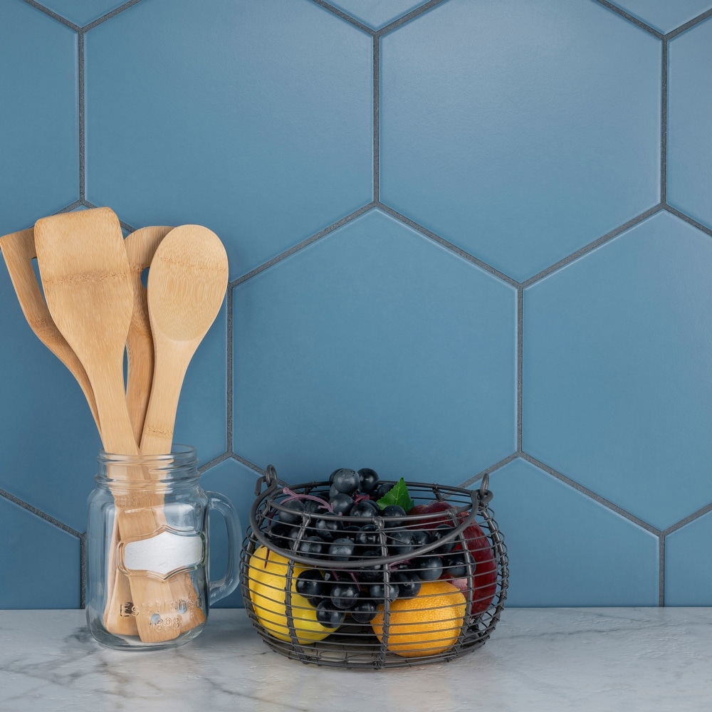 Shop Blue Hexagon Tile