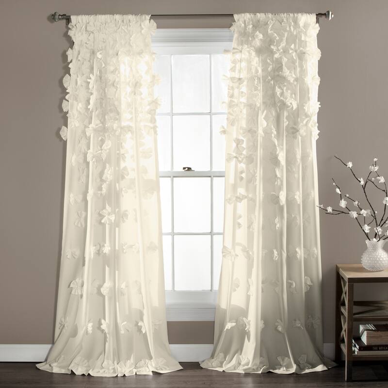 Silver Orchid Turpin Single Window Curtain Panel