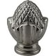 preview thumbnail 1 of 1, Set of 2 Clara Lamp Finial, 1 7/16-inch Tall Brushed Nickel