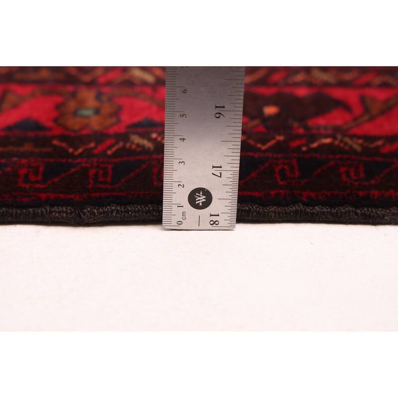 ECARPETGALLERY Hand-knotted Teimani Red Wool Rug - 3'8 x 6'5