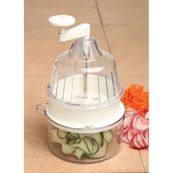 Joyce Chen Saladacco Spiral Vegetable Slicer White 9 1 2 Inches Overstock 31002965