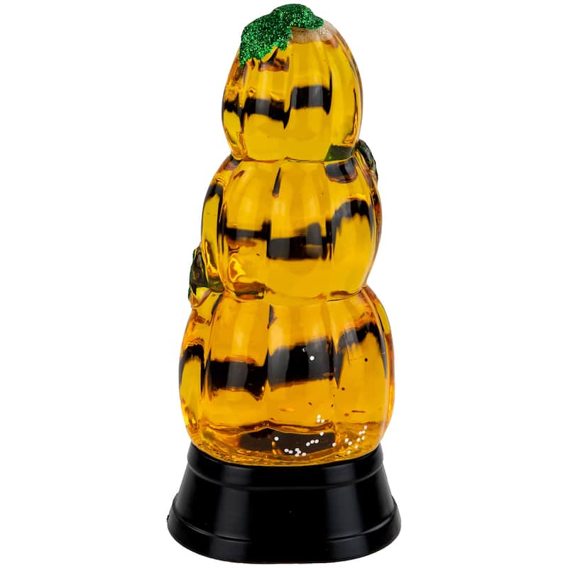 6.5" LED Lighted Stacked Jack O' Lanterns Halloween Snow Globe