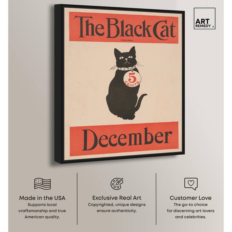 The Black Cat December 1890 Canvas by Art Remedy