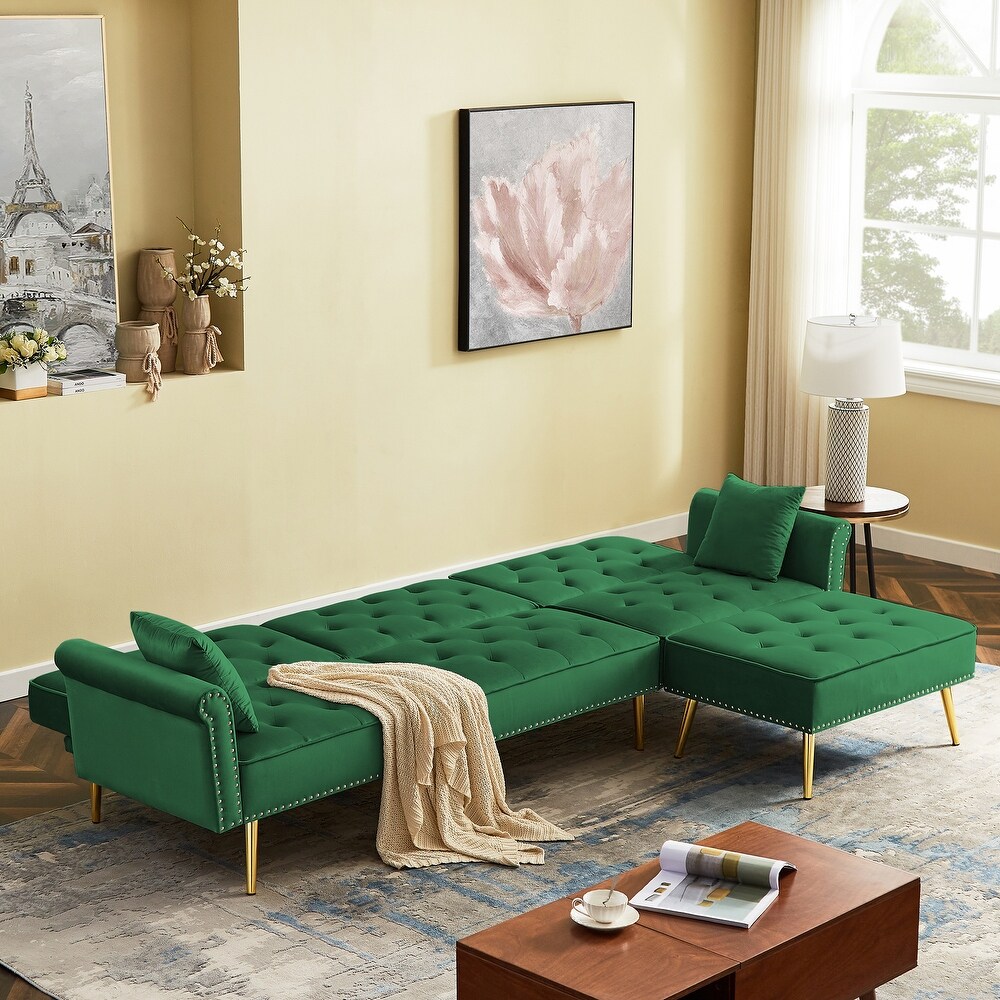 Green sectional couches store for sale