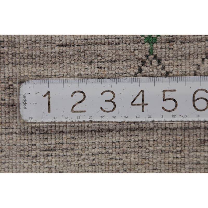 Hand Knotted Oriental 100% Wool Carpet Tribal Stripe Beige & Ivories Gabbeh Area Rug - 8' 10'' X 6' 1''