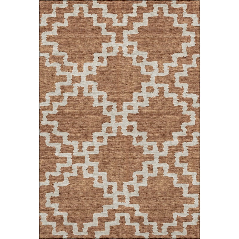 Premium Washable Super Soft Geo Trellis Mayfield Rug
