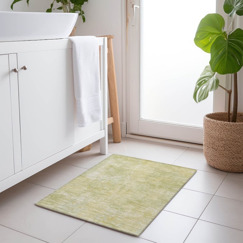 Machine Washable Indoor/ Outdoor Modern Ombre Chantille Rug