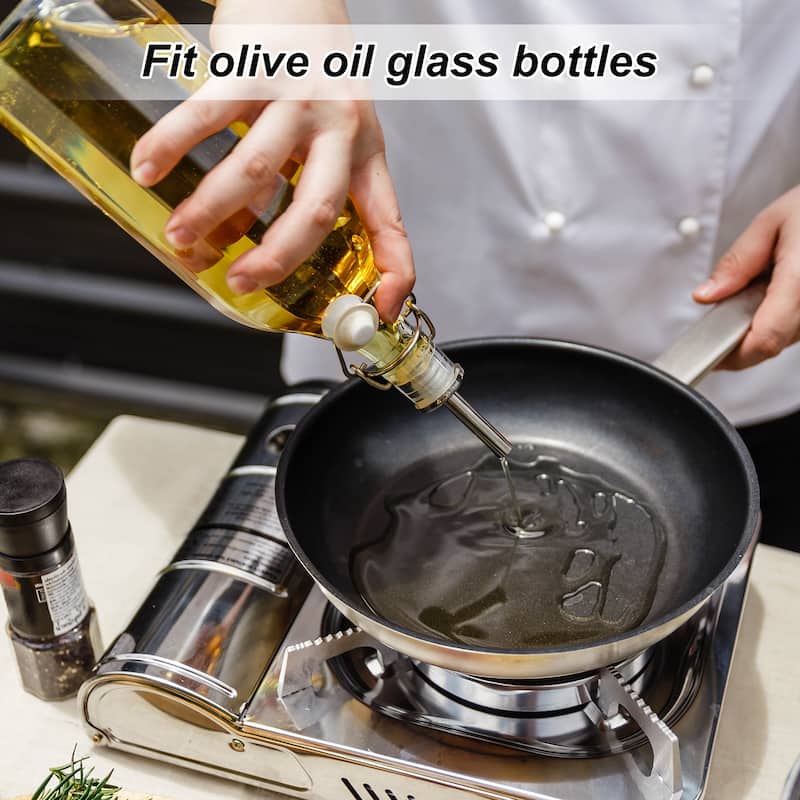 Stainless Steel Bottle Pourers, Auto Flip Olive Oil Spout