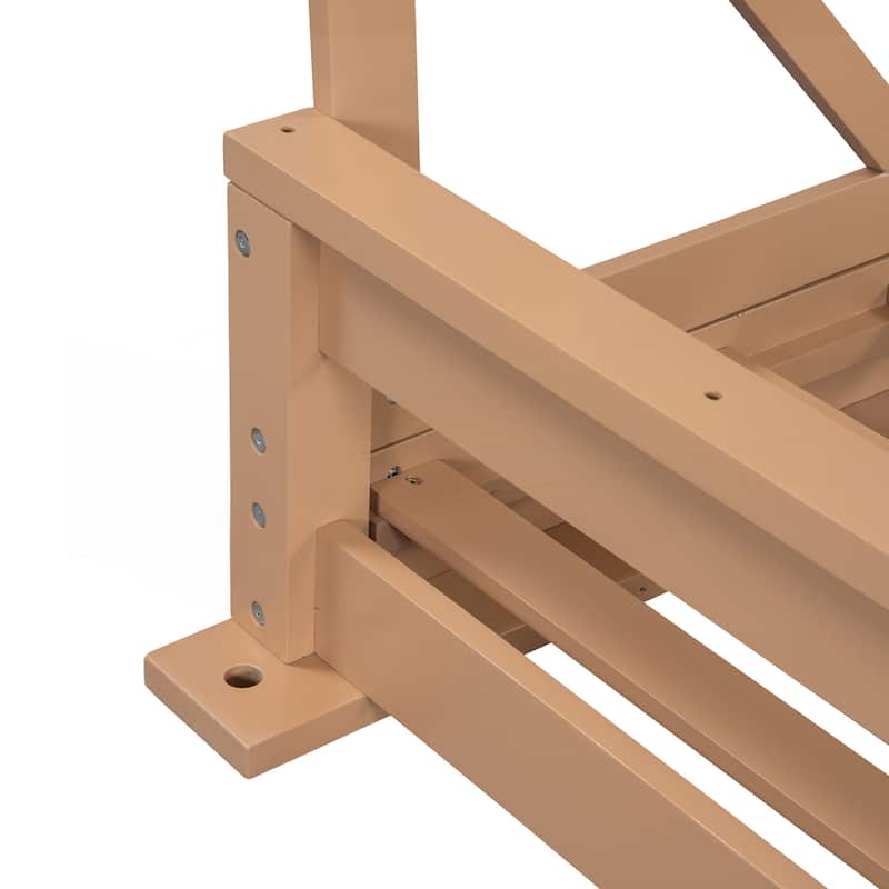 Acacia Wood Twin Size Patio Swing Bed