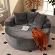 preview thumbnail 38 of 43, XIZZI Modern Round Plush Lounge Sofa with Cushions