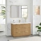 preview thumbnail 79 of 96, Santarem Single Vanity with Pure White Quartz Stone Top without Mirror