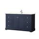 Option Dark Blue / White Quartz Top / Polished Chrome