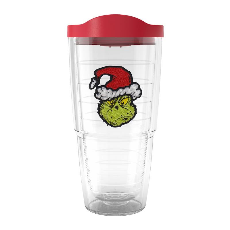 Tervis Dr. Seuss Grinch Who Stole Christmas Holiday Grinchy Claus Made in USA Double Walled Insulated Travel Tumbler, Classic - 24oz