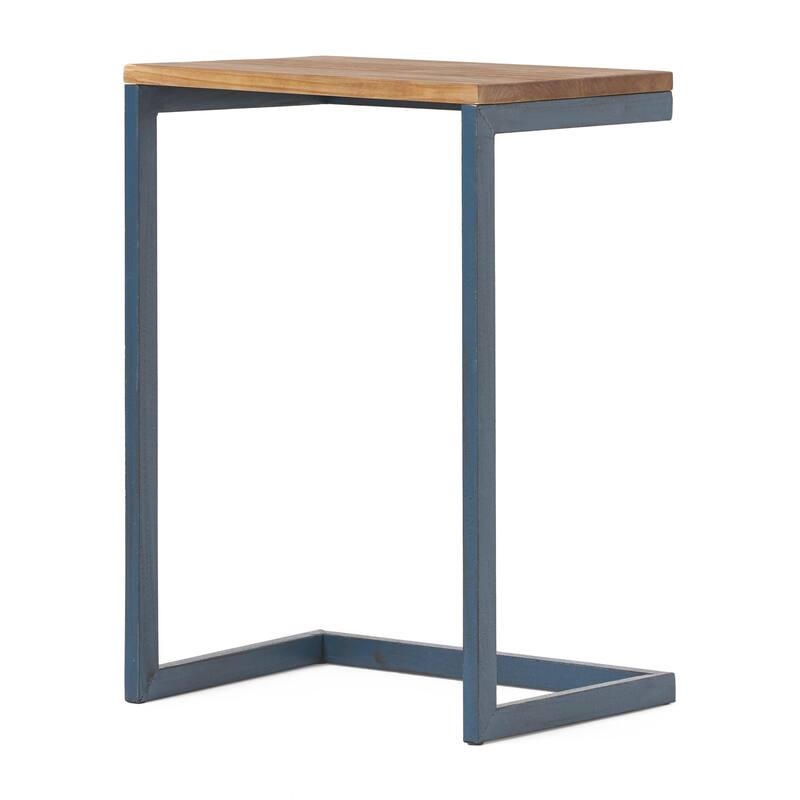 Christopher Knight Home Kora Outdoor Antique Firwood C-Shaped Accent Table