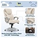 preview thumbnail 29 of 37, Serta Bryce Executive Office Chair with AIR Lumbar Technology and Layered Body Pillows