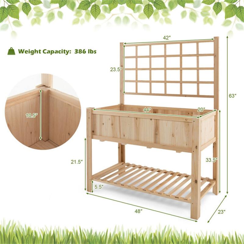 Raised Garden Bed Elevated Wooden Planter Box