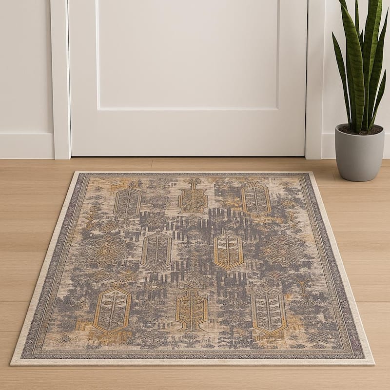 HomeRoots Southwestern Modern Rectangle Area Rug - 48.00 in. x 27.00 in. x 0.60 in.