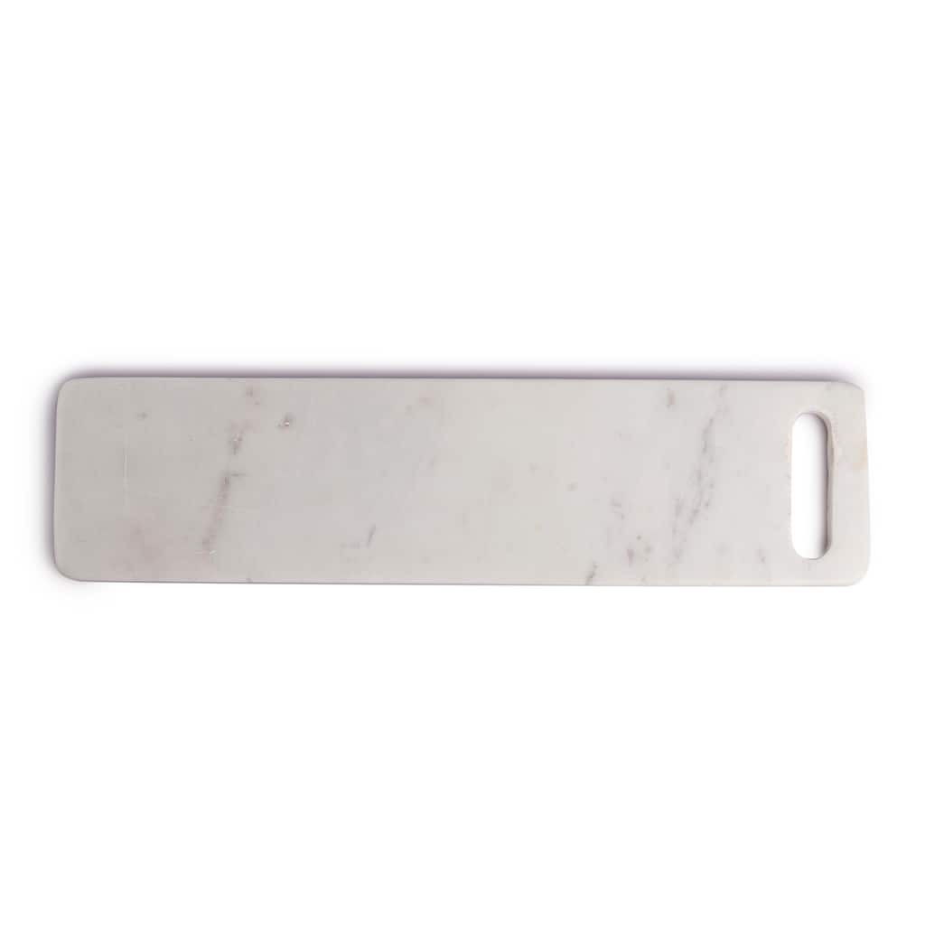 White Marble Long Cheese Board - White