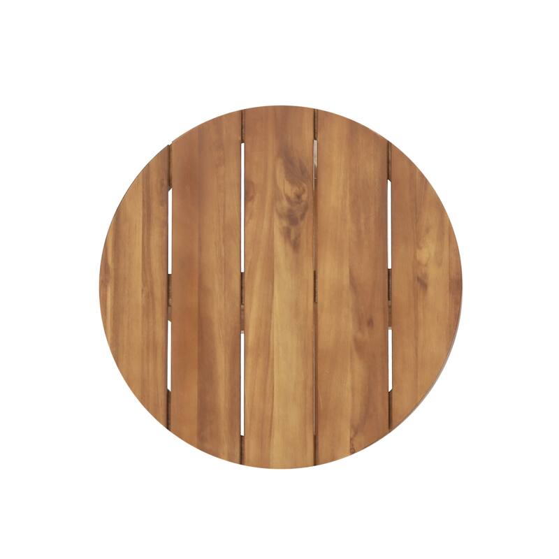 Christopher Knight Home - Brooklyn 3-Piece Outdoor Acacia Wood Patio Conversation Set with Wooden Slatted Coffee Table