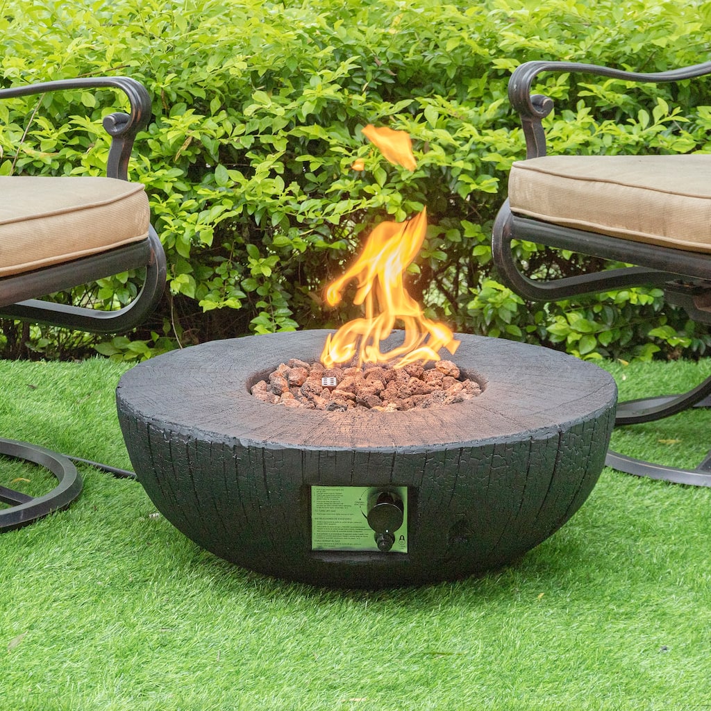 Exterior Faux Stone Outdoor Modern Propane Fire Pit - Overstock - 34796239, image size:1024x1024